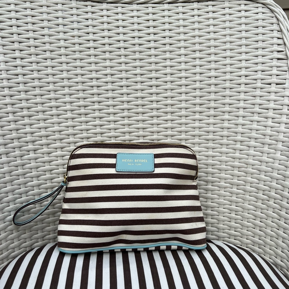 Henri Bendel Signature Stripe Makeup Bag
